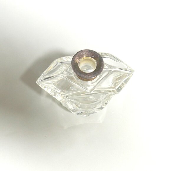 Faceted Glass Perfume Scent Bottle Tulip Stopper Large VTG - Picture 4 of 7